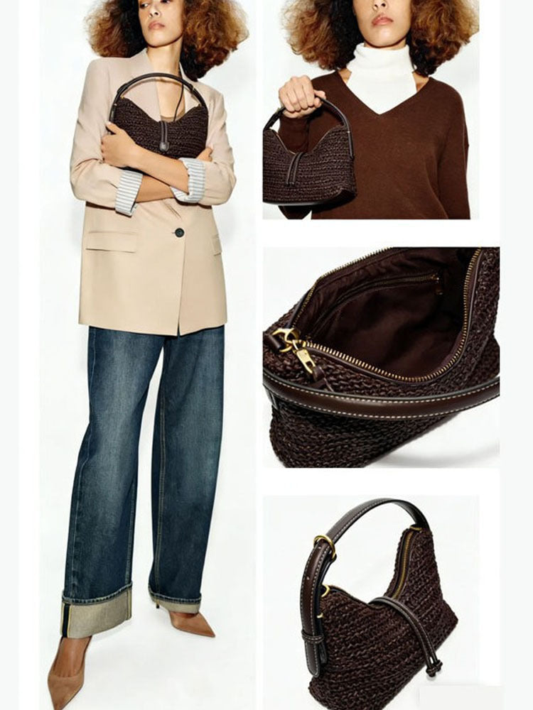 Women's Niche Vintage Weave Handmade Straw Fashion Women's Handbag