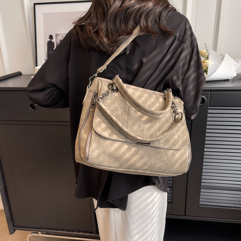 Popular Female Large Capacity Versatile Frosted Portable Women's Shoulder Bag