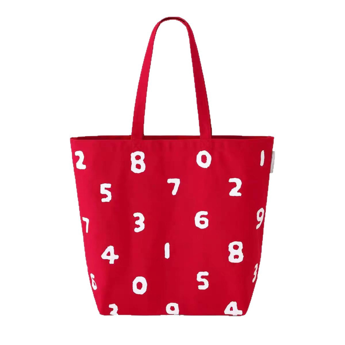 Women's Commuter Fashion Numbers Trendy Canvas Large Capacity Environmentally Friendly Shoulder Bags