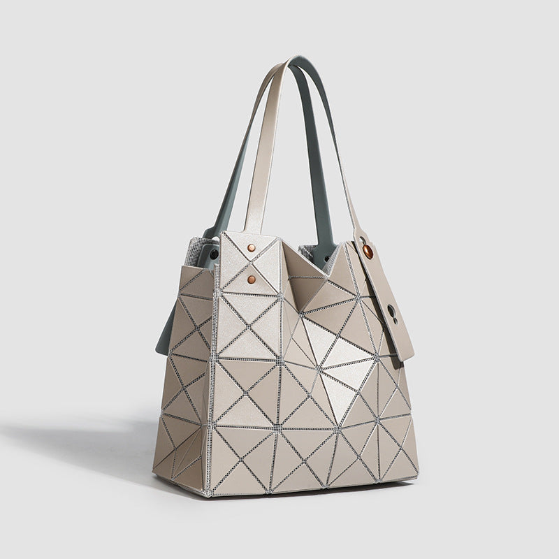 Color Nail Diamond Box Geometric Rhombus Versatile Tote Bag
