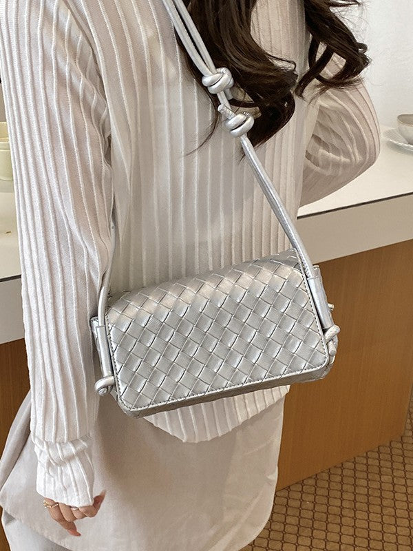 Women's Korean Style Design Woven Pattern Pouch High-grade Light Luxury Shoulder Bags