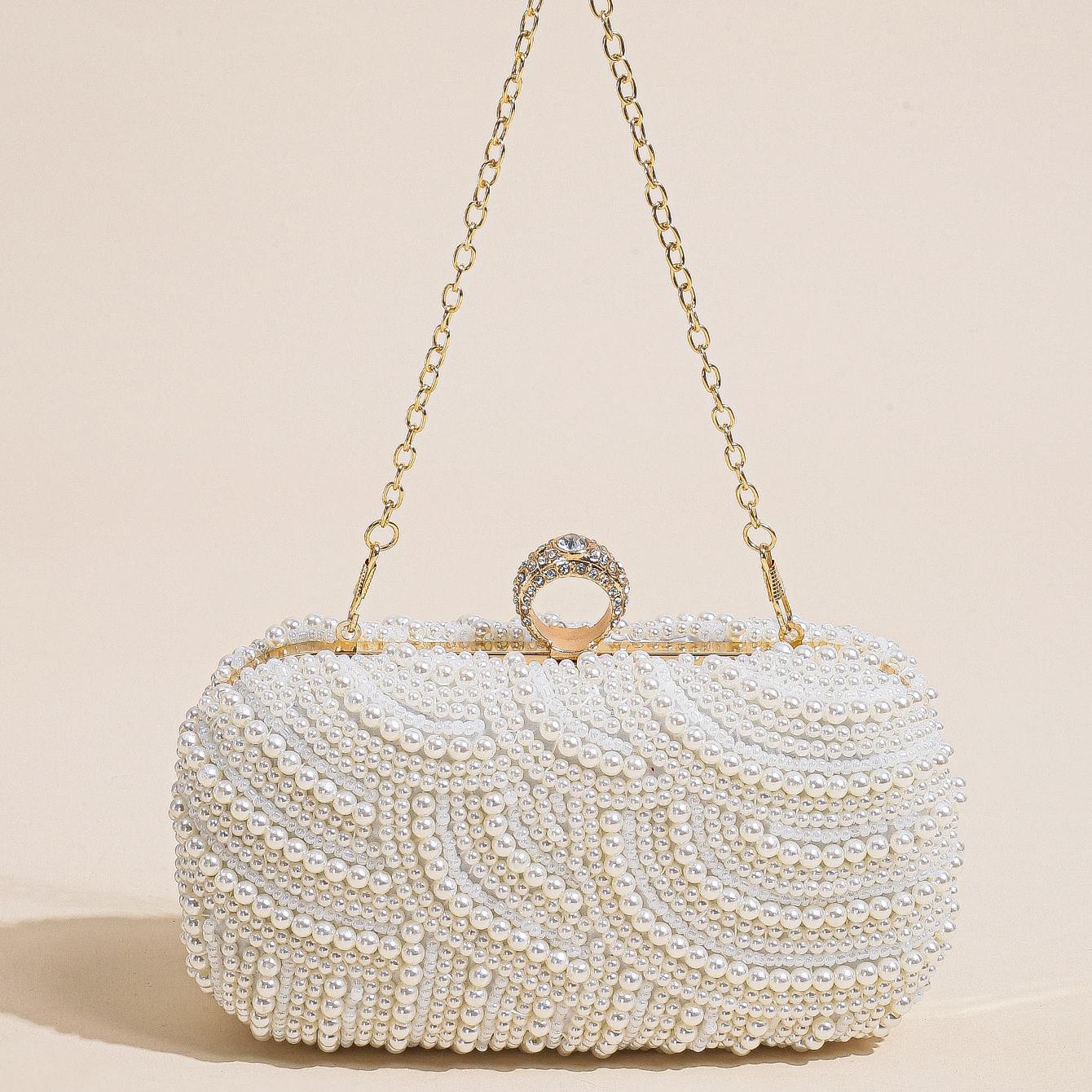 Charming Women's Pearl Banquet Clutch Fashion Evening Bags