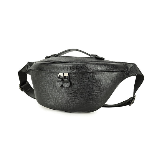 Men's Genuine Leather First Layer Cowhide Multifunctional Men's Fanny Pack