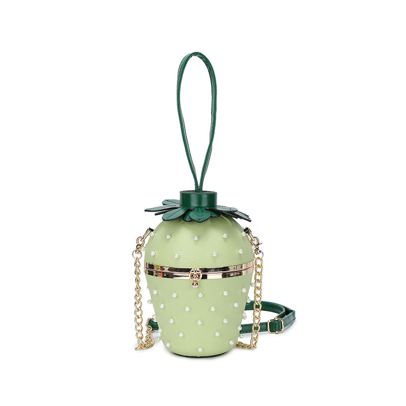 Women's Mori Fashion Rivet Personality Strawberry Shape Women's Messenger Bag