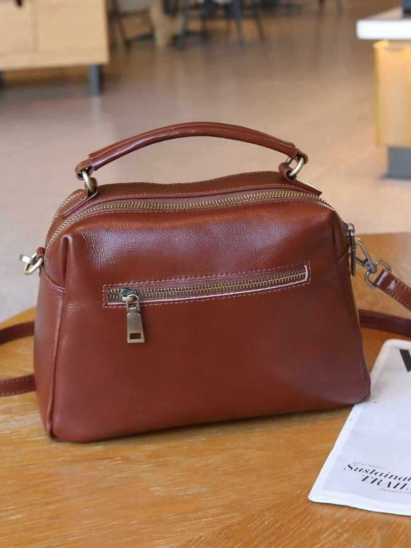 Women's Genuine Leather Fashion Box Korean Style Cosmetic Bags