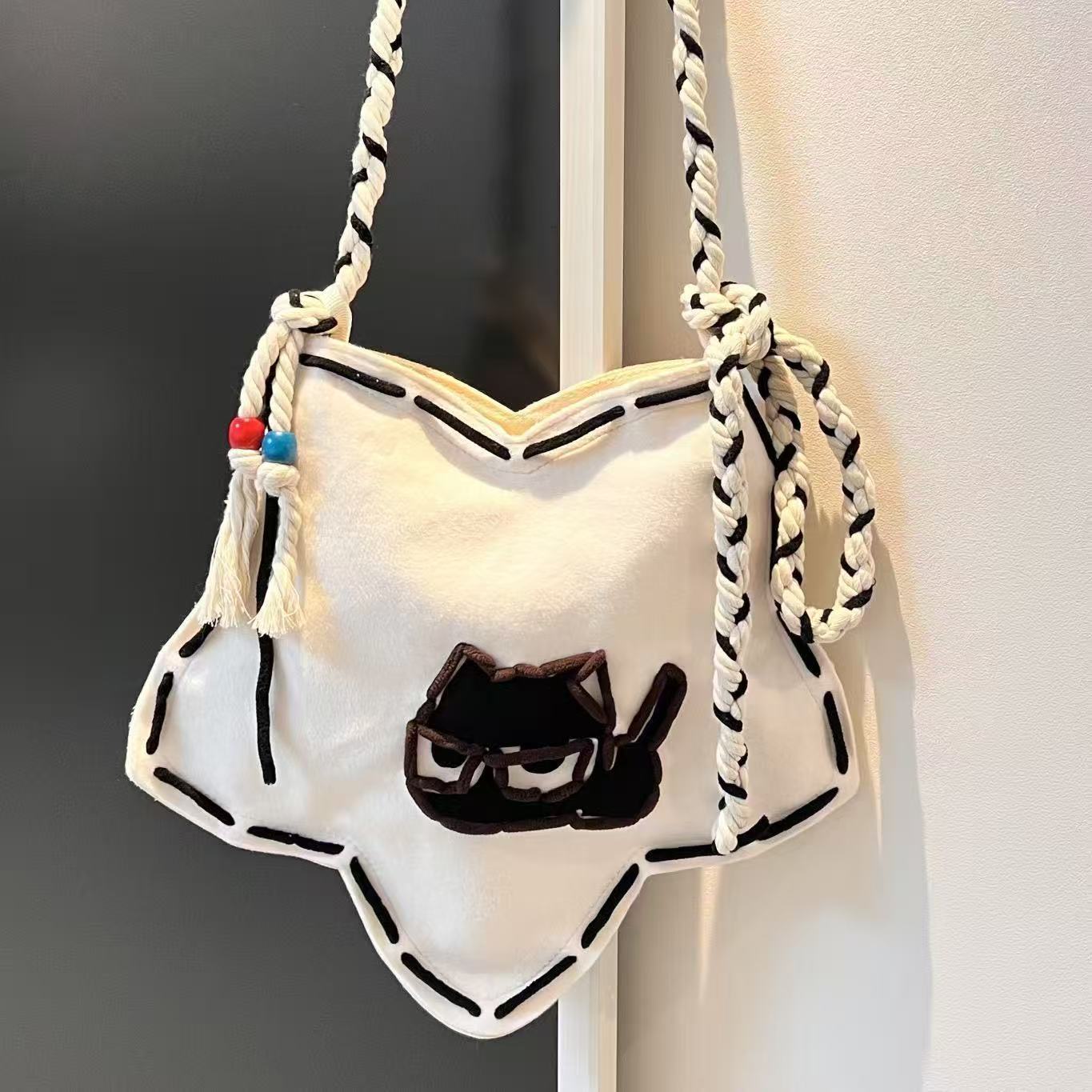 Little Black Cat Trendy Cool Creative Women's Shoulder Bag