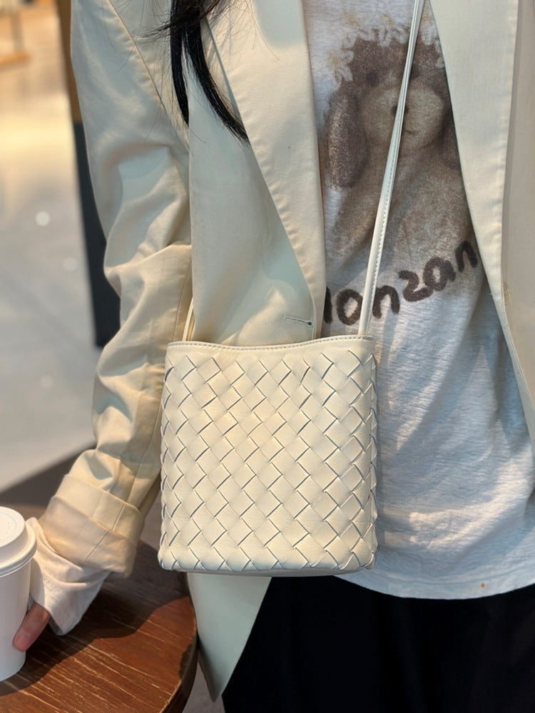 Women's Sheepskin High-grade Summer Woven Genuine Fashion Women's Leather Bag