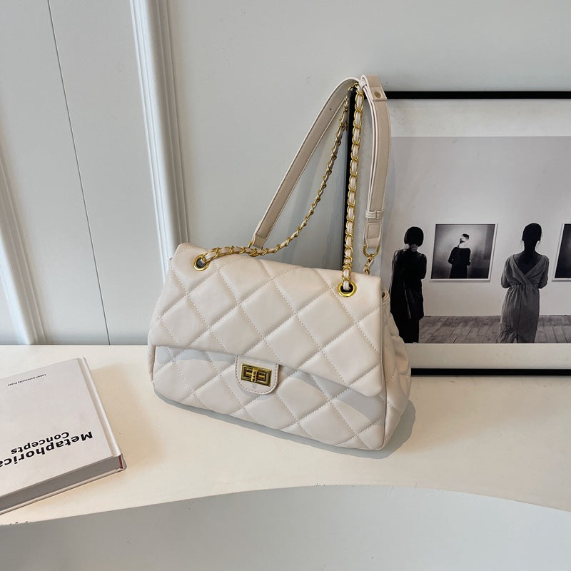 Slouchy Charming Women's Popular Diamond Chain Small Square Bags