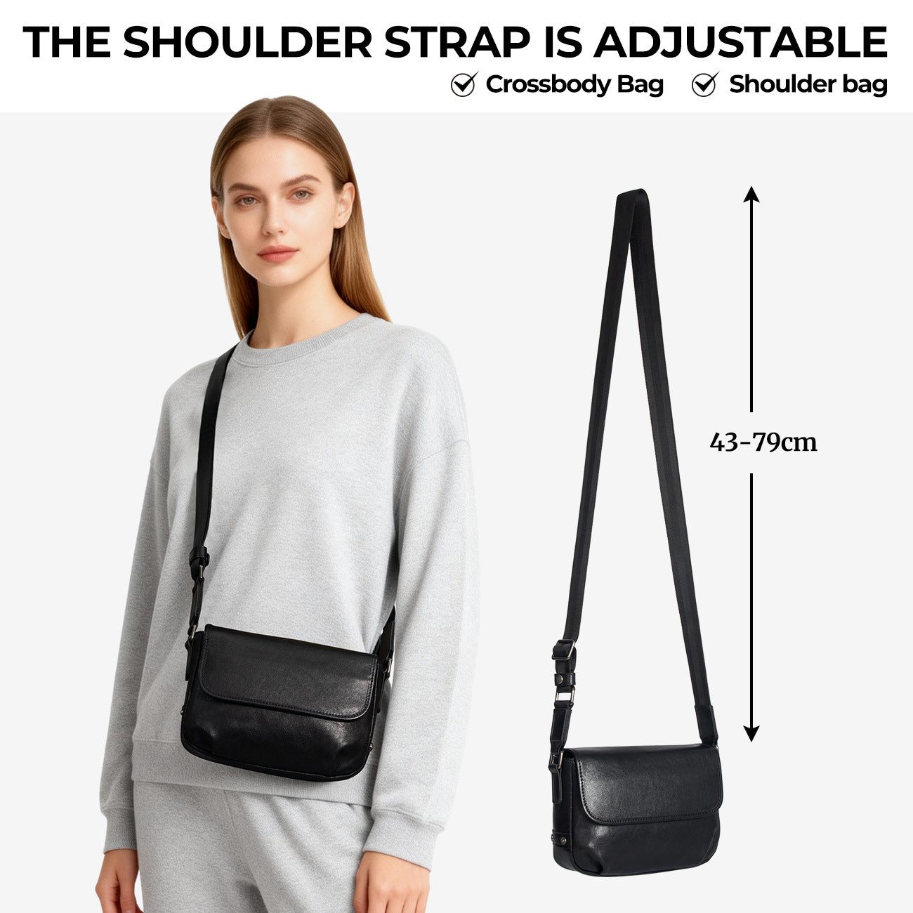 Men's & Women's Straight Hair Oil Wax Leather Retro Fashion Bags