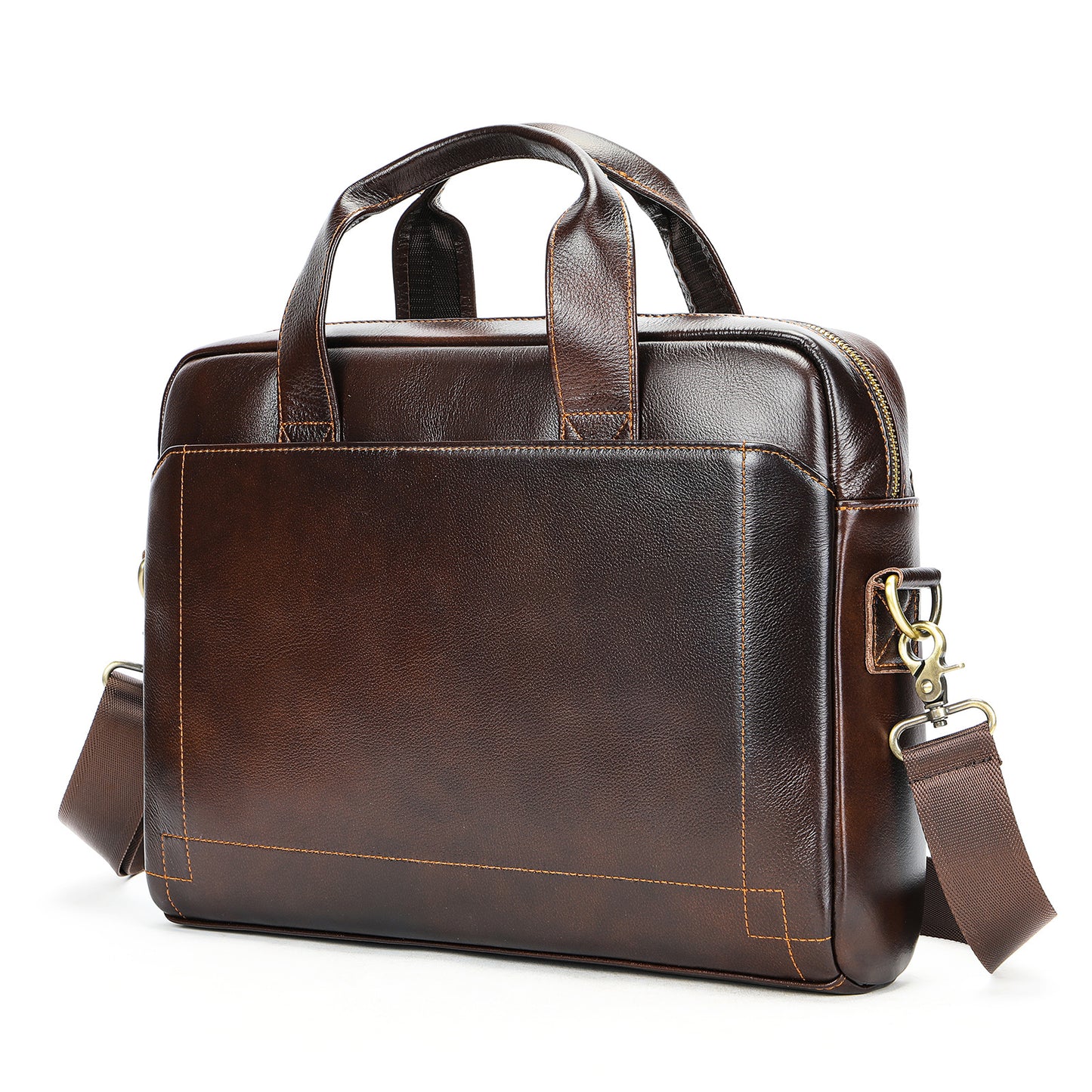 Men's Leather Business First Layer Cowhide Portable Men's Briefcase