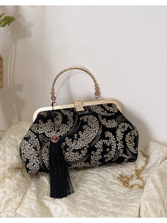 Women's Style Dinner Elegant Chinese Silk Embroidery Clutch Handbags