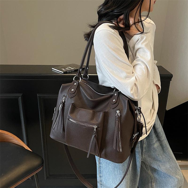 Women's Large Capacity Retro Commuting Fashion Portable Women's Shoulder Bag
