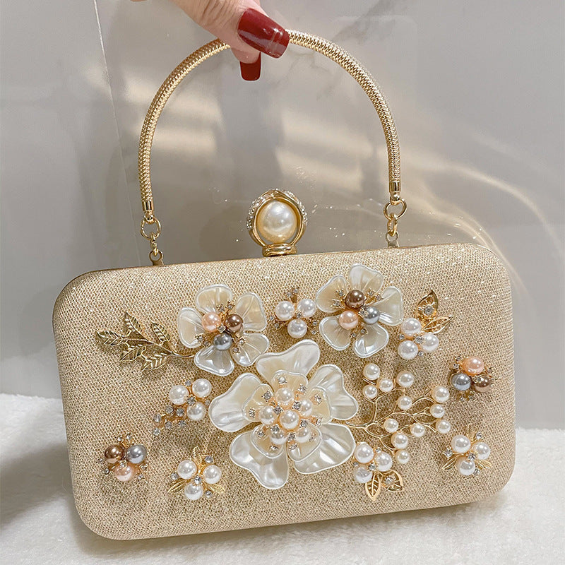 Durable Women's Pearl Cheongsam Portable Banquet Bags