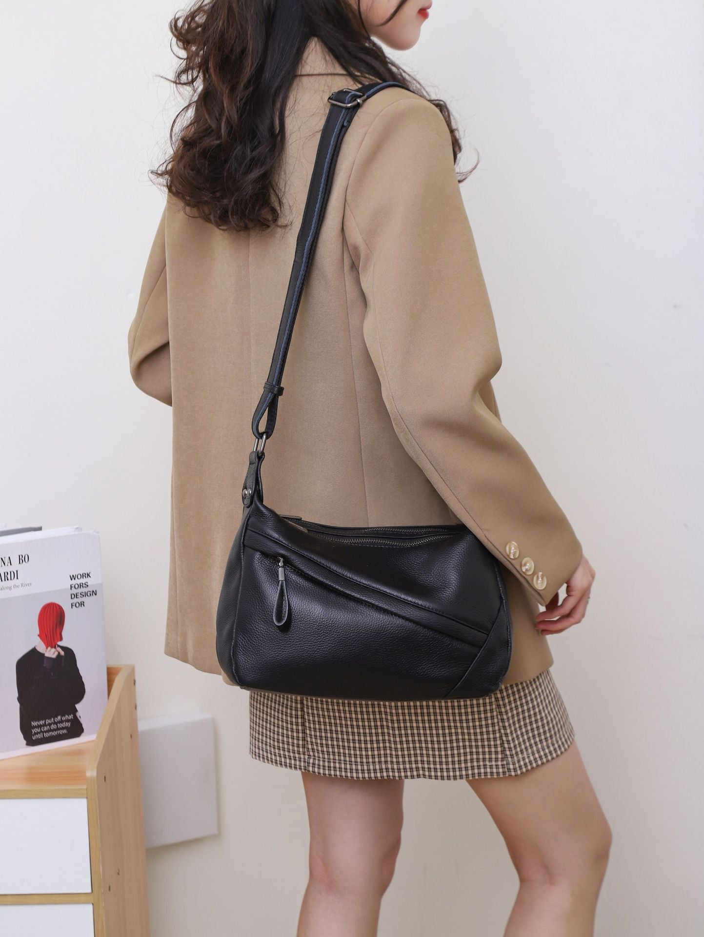 Women's Layer Leather Large Capacity Fashion Simple Bags