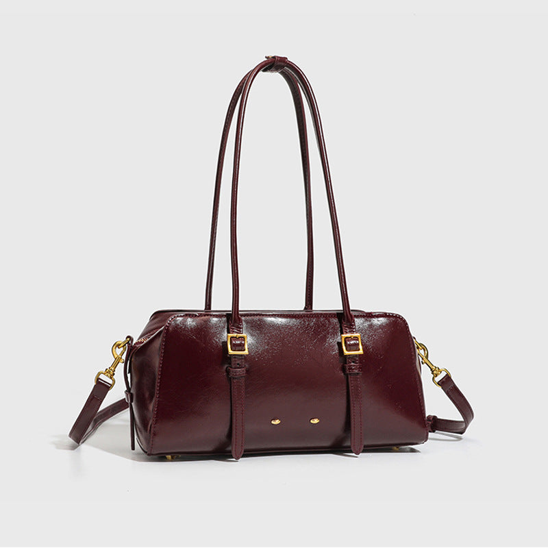 Women's Style Design Light Luxury Portable Underarm Bowling Fashion Tote Bag