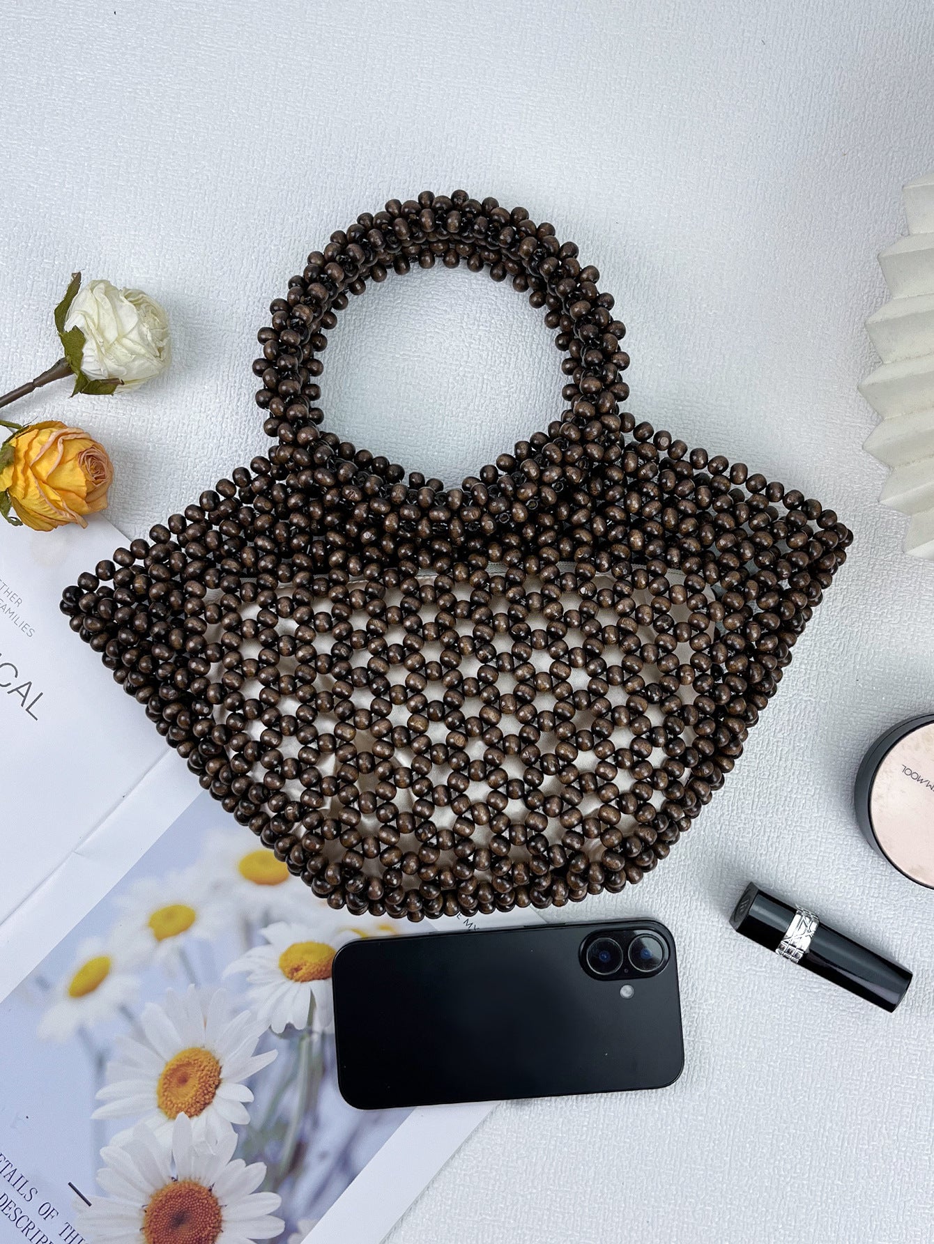 Design Handmade Beaded Weave Retro High-grade Women's Handbag