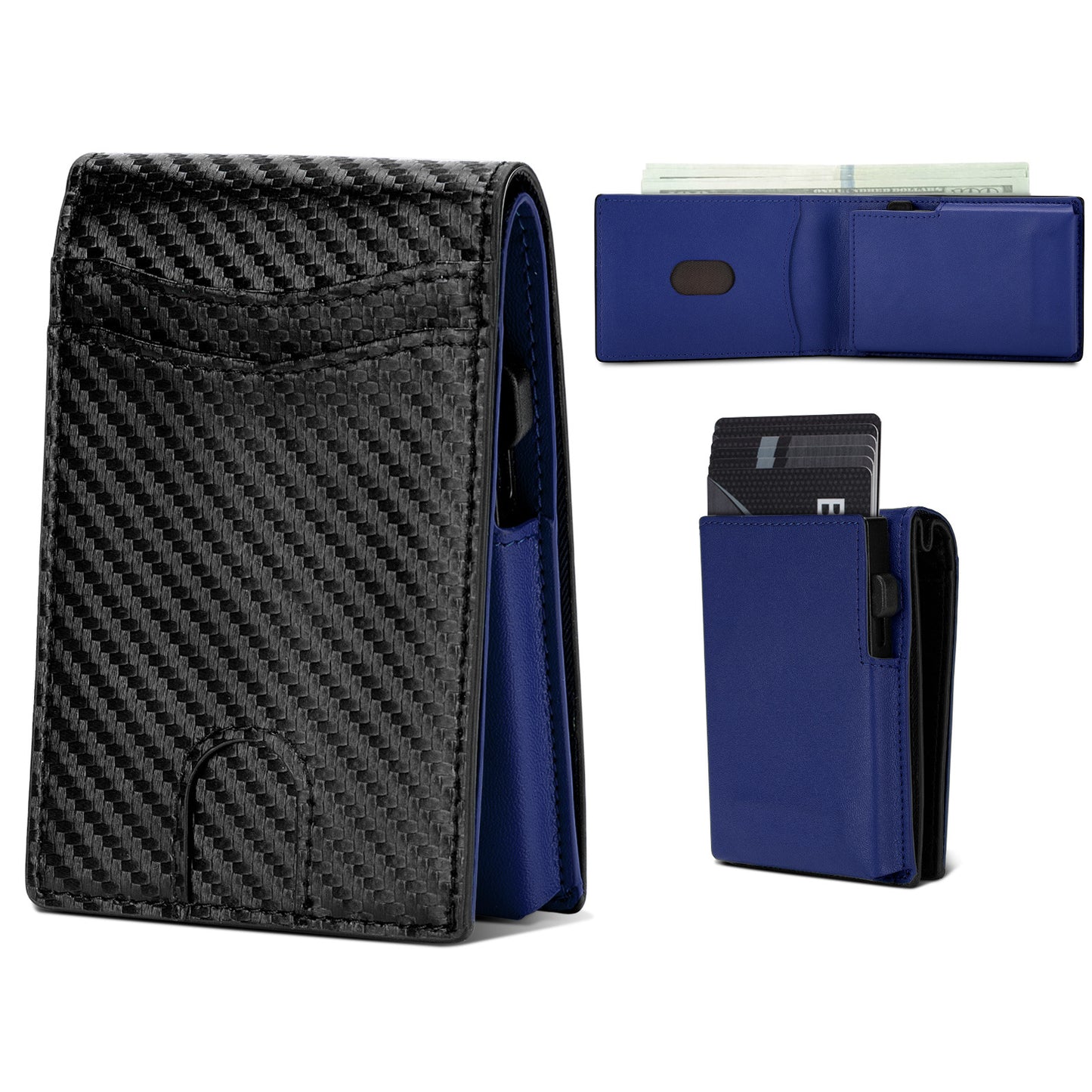 Men's Gold Clip Carbon Fiber Minimalist Front Men's Wallet