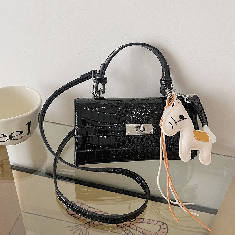 Women's Advanced Texture Fashion Crocodile Pattern Kelly Portable Pouch Trendy Bags