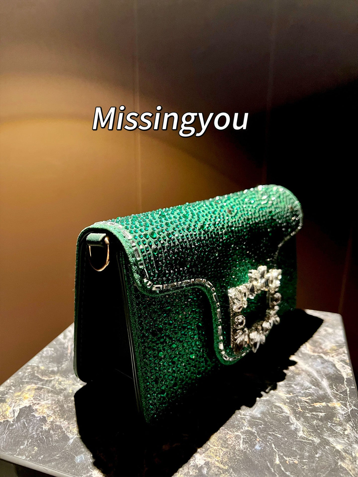 Fashion Exquisite Full Diamond Advanced Rhinestone Dress Dinner Bag