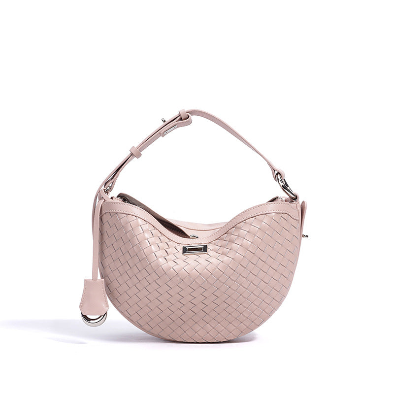 Woven First Layer Cowhide Selenodont Design Women's Handbag