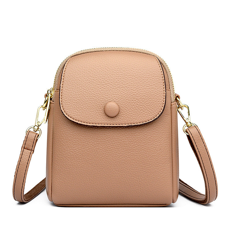 Women's Mobile Trendy Fashion Simple Genuine Leather Shoulder Bags