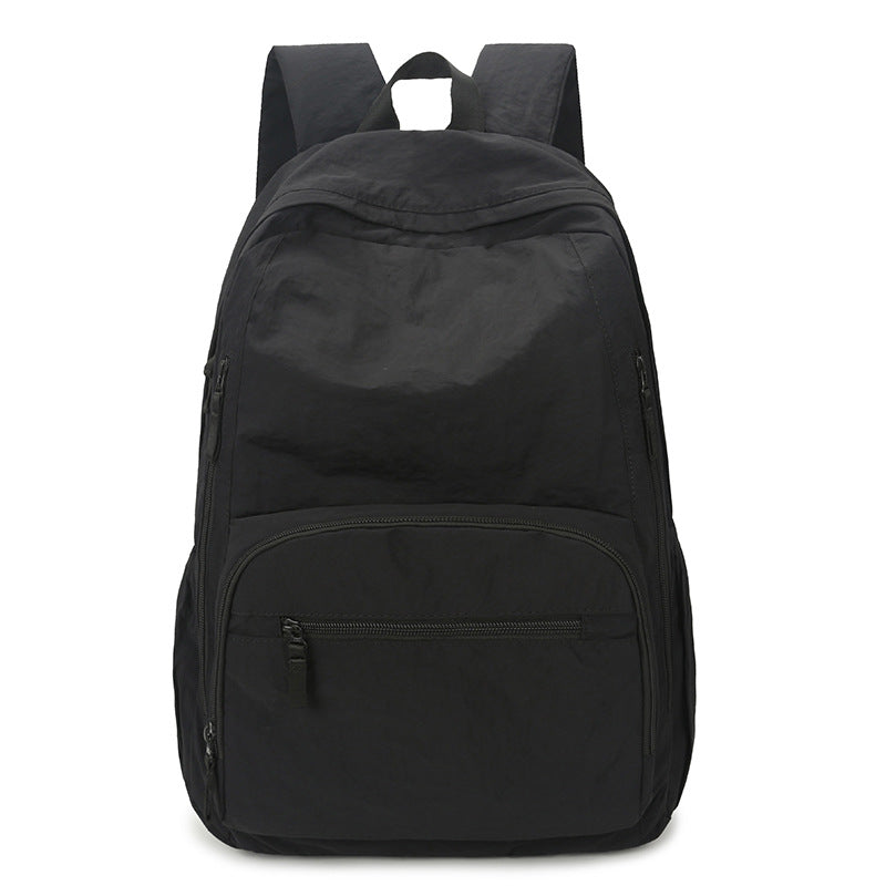 Women's & Men's Color Textured Niche Lightweight Large Capacity Leisure Backpack