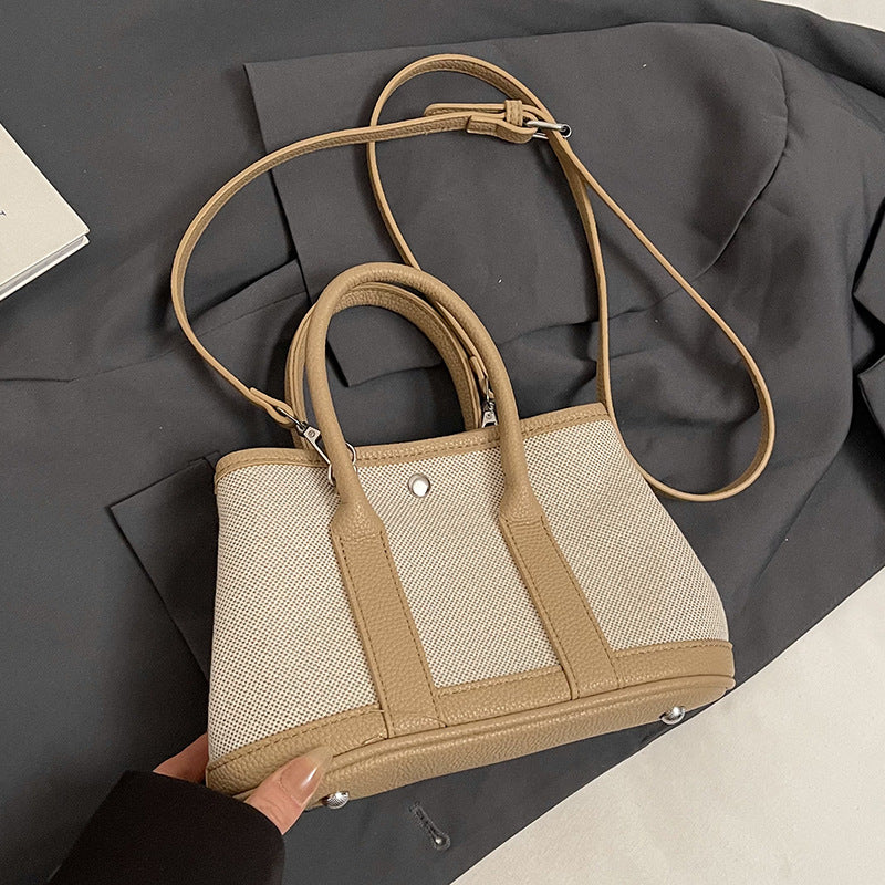 Women's Today Popular Niche Stylish Korean Temperament Contrast Color Hand Holding Women's Messenger Bag