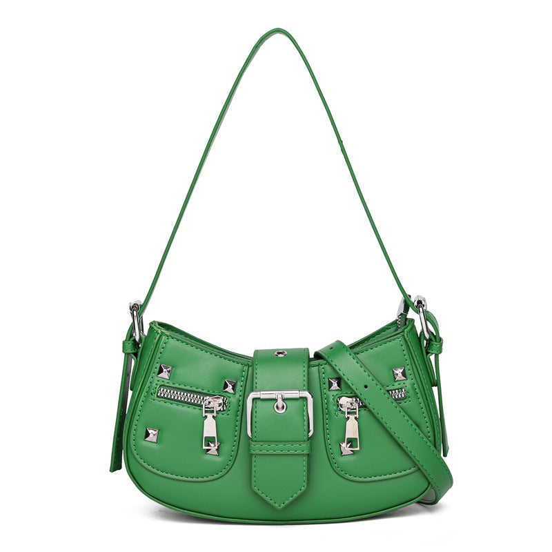 Slouchy Women's Fashion Motorcycle Retro Trendy Women's Shoulder Bag