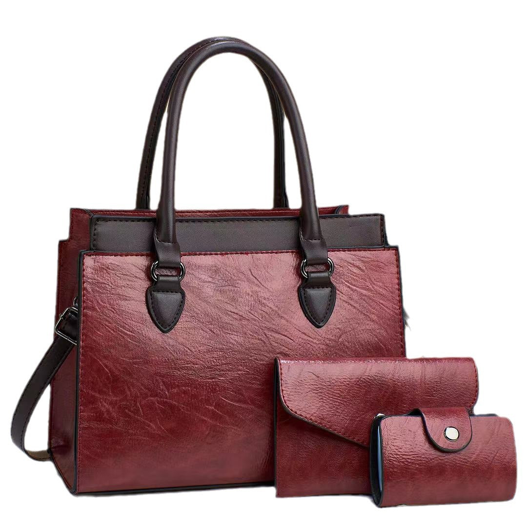 Women's High-grade Fashion Combination Three-piece Large Capacity Elegance Women's Handbag