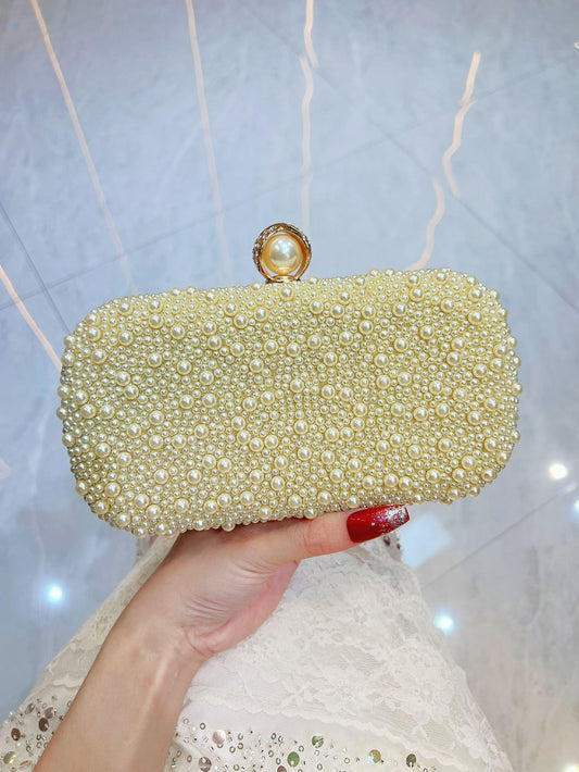 Women's Banquet Pearl Cheongsam Formal Dress Dinner Women's Clutch
