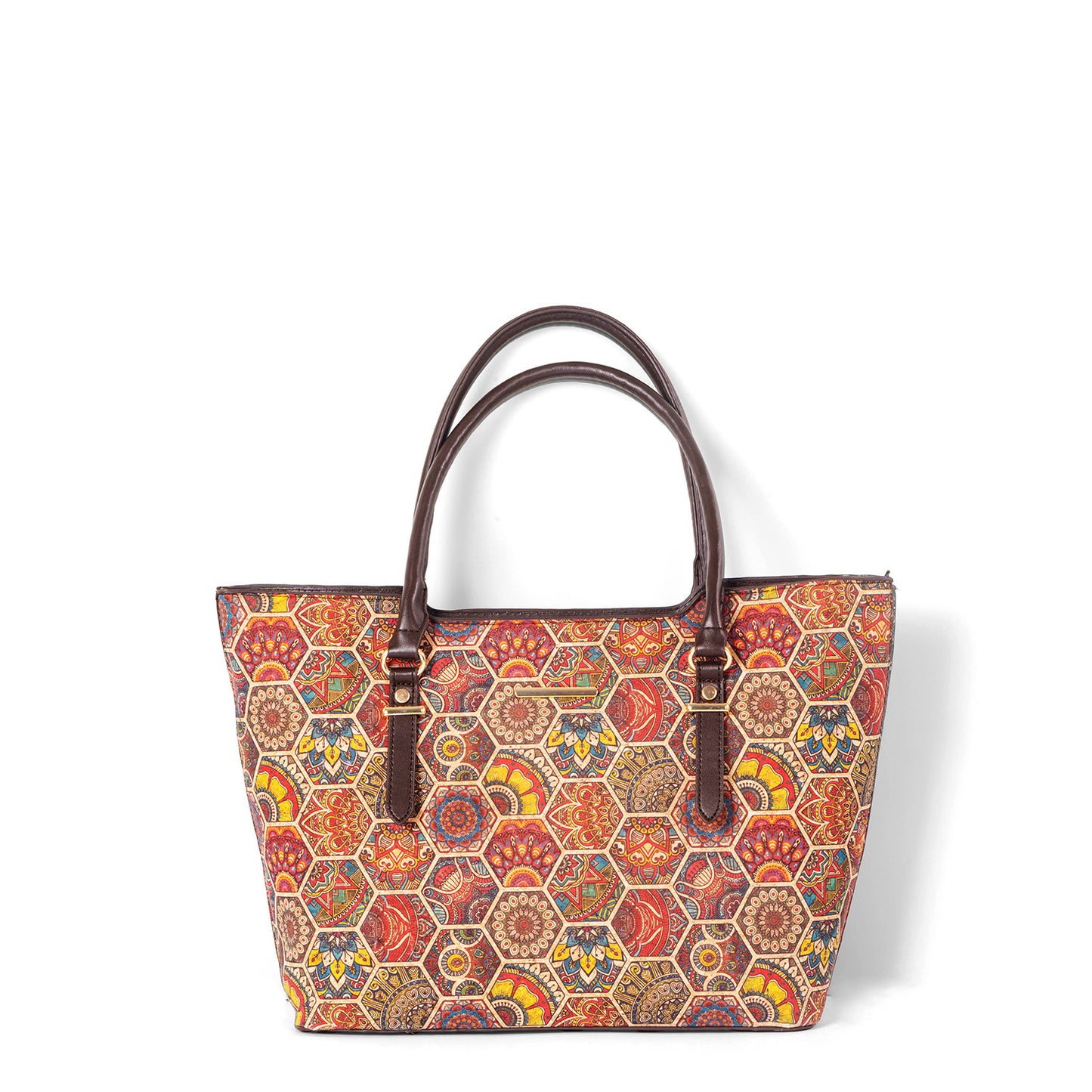 Women's Leather Large Capacity Commuter Retro Pattern Design Women's Handbag