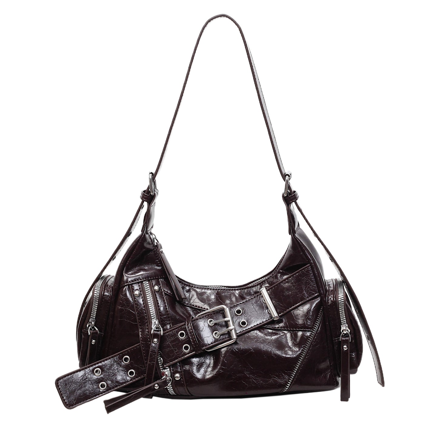 Women's Retro Trendy Underarm Niche Motorcycle Versatile Bags