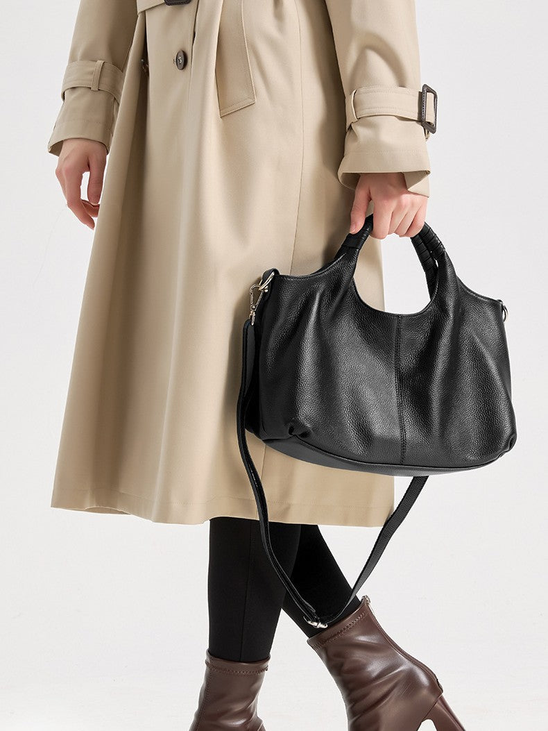 Women's Layer Cowhide Retro Large Capacity Genuine Bags