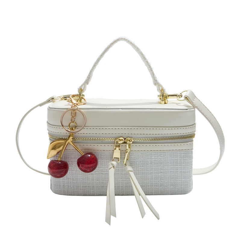 Women's Classic Style Box Fashion Tweed Knitted With Small Square Bags
