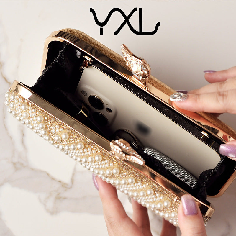 Women's Fashion Pearl Party Formal Dress Banquet Dinner Bag