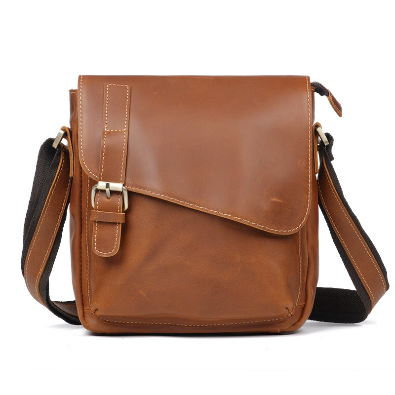 Crazy Horse Leather Simple Genuine Personality Bags