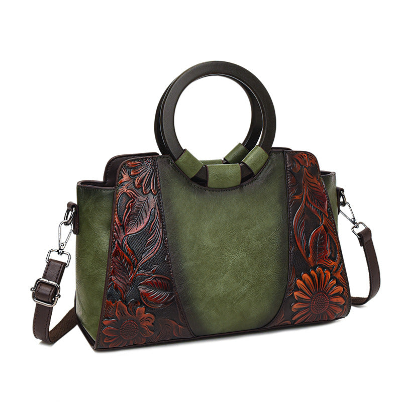 Women's Texture Printed Large Capacity Ethnic Style Bags