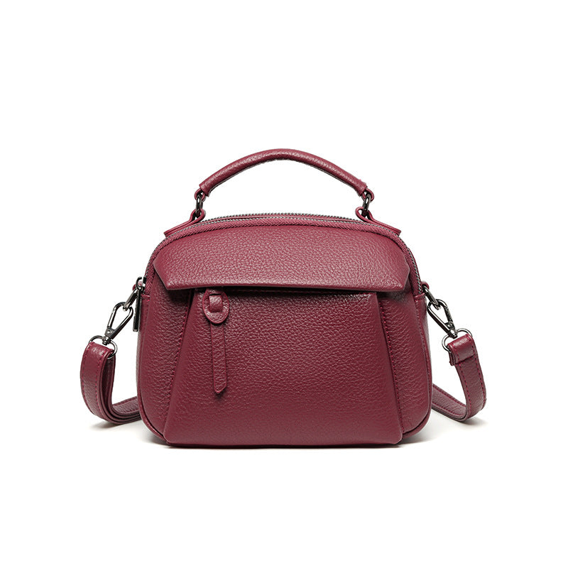 Women's Simple Soft Leather Large Capacity Litchi Women's Handbag