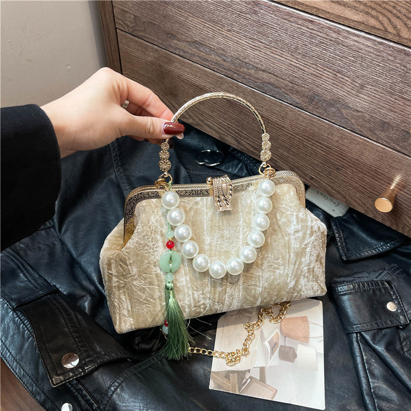 Republic Of China Advanced Chinese Style Cheongsam National Portable Clip Women's Messenger Bag