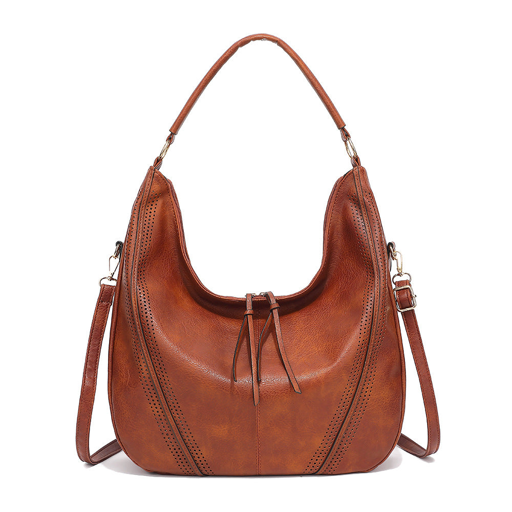 Women's Solid Color Tassel Large Capacity Fashion Women's Shoulder Bag