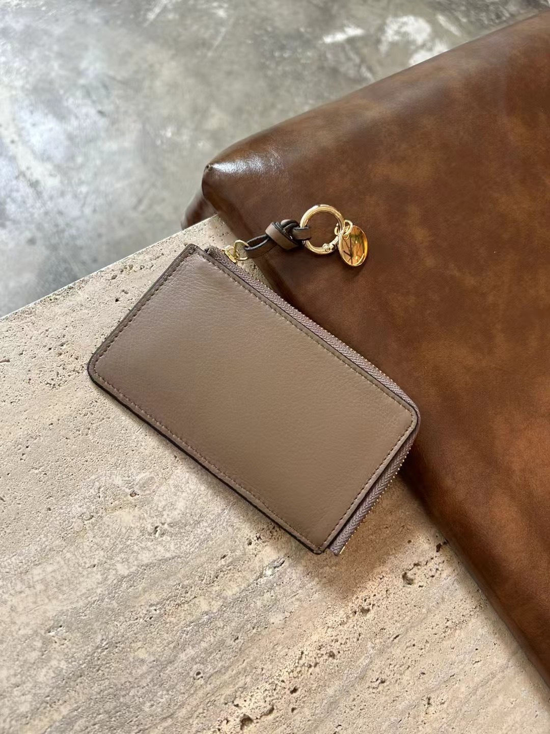 Women's Layer Cowhide Niche Leather Fashion Zipper Purses