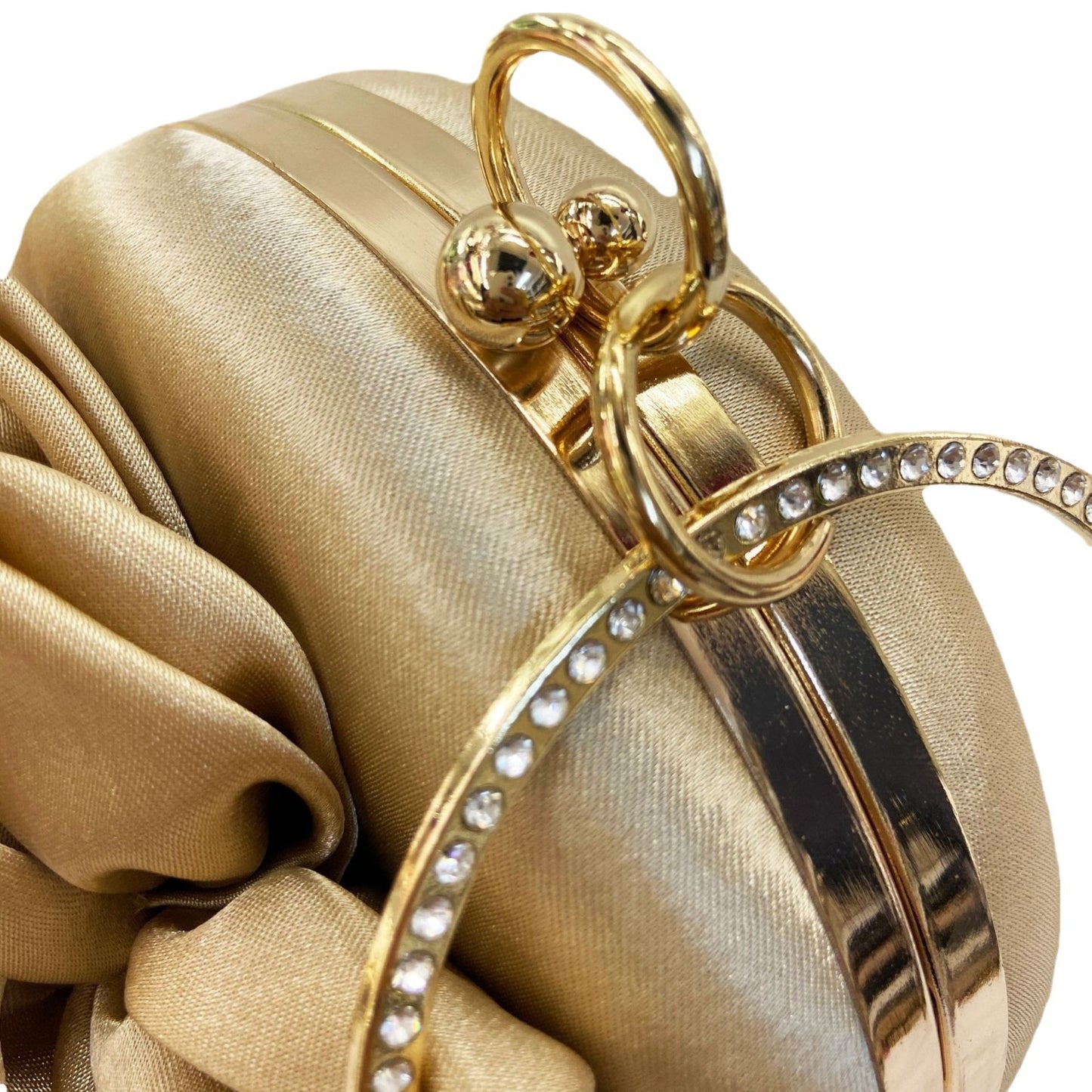 Women's Flower Banquet Party Portable Red Round Antique Dress Dinner Bag