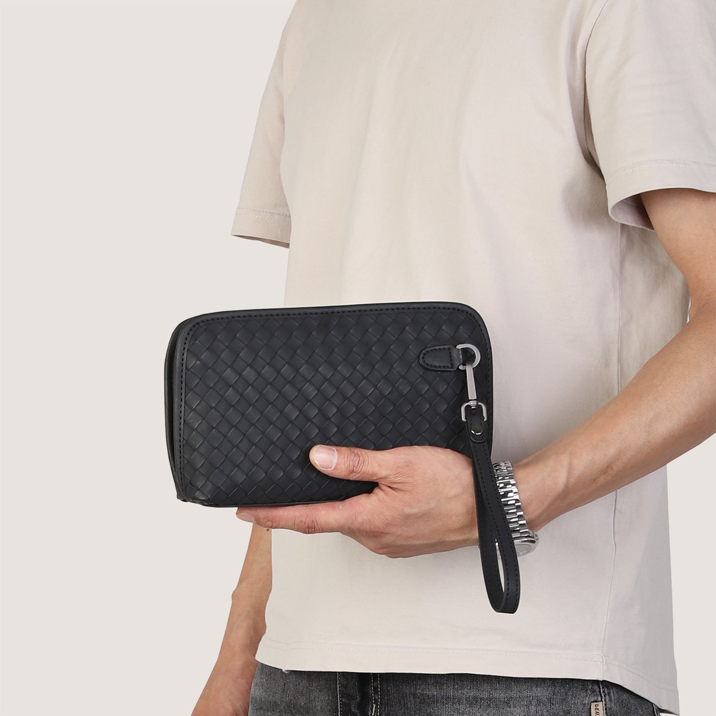Men's Fashion Classic Hand-woven Wrist Waxing Underarm Bags