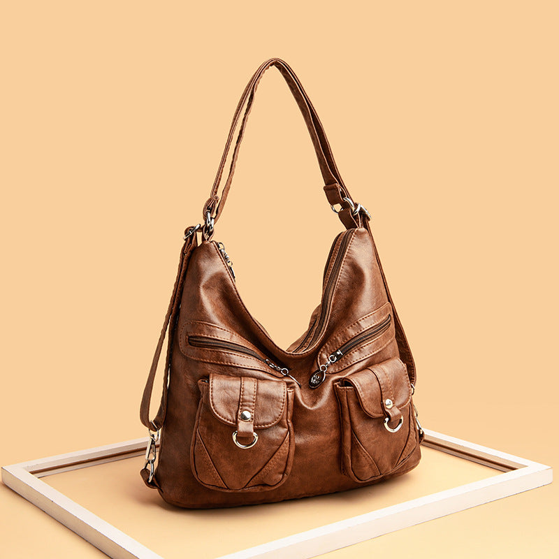 Women's Design Retro Large Capacity Washing Soft Backpacks