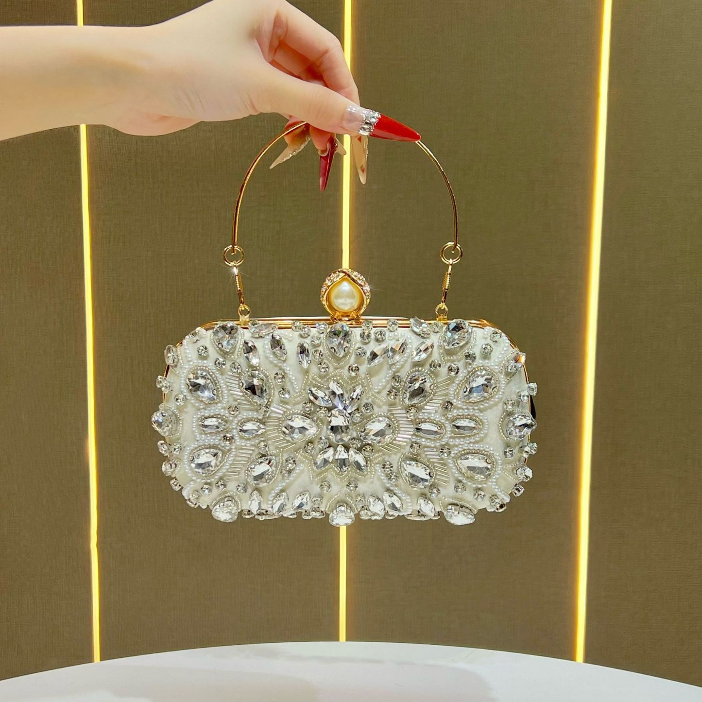 Women's Rhinestone Clutch Diamond Exquisite Niche Banquet Dinner Bag