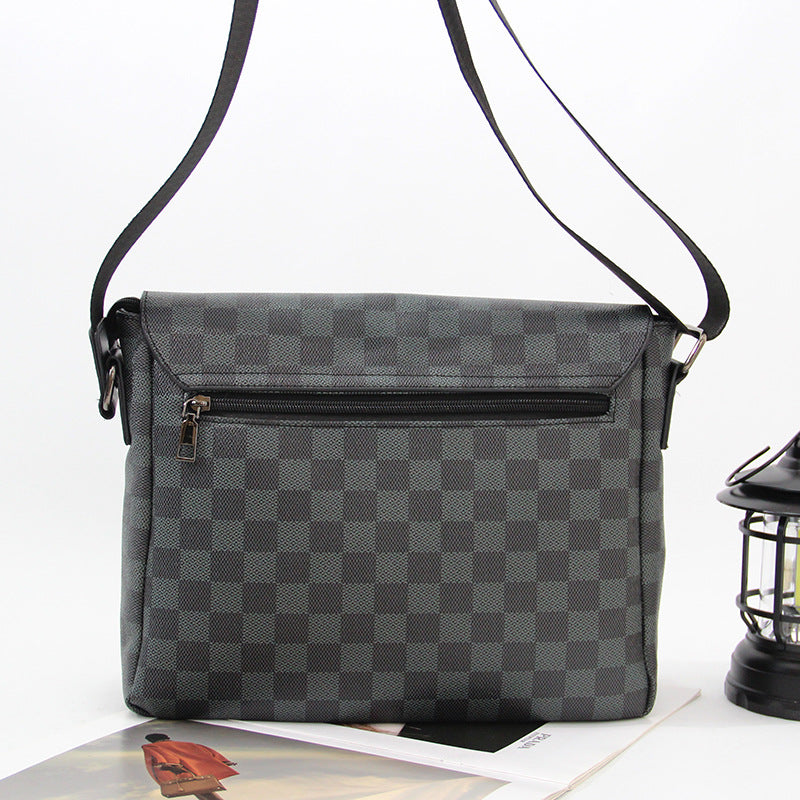 Durable Men's Fashion Leather Street Flip Men's Shoulder Bag