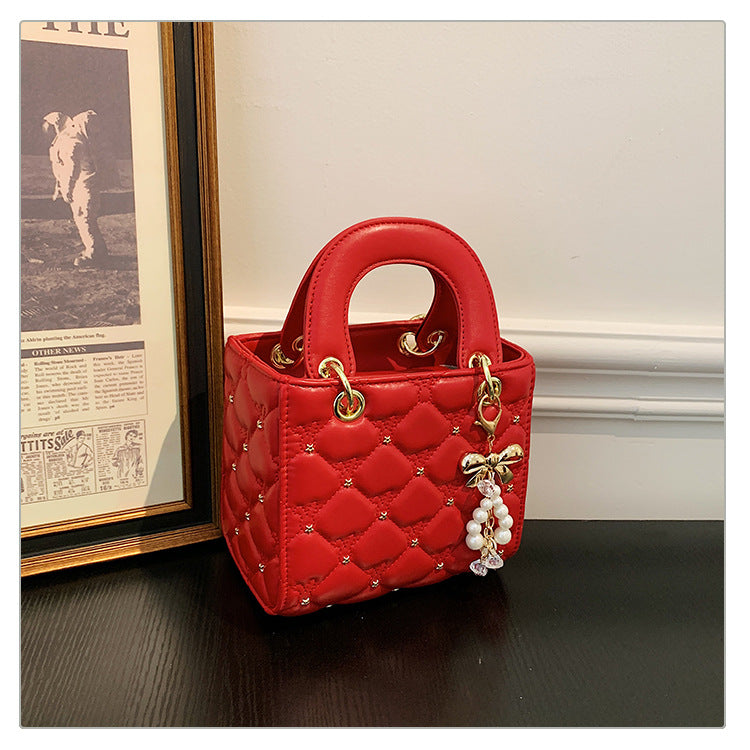 French Minority Style Summer Rhombus Embroidered Bags