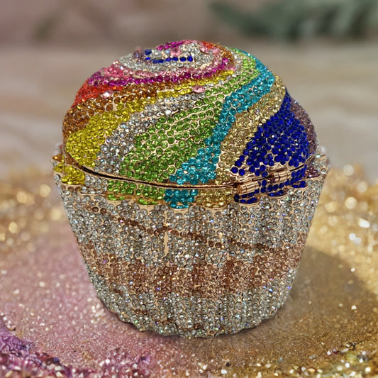 Women's Cake Ice Cream Full Diamond Metal Banquet Bags