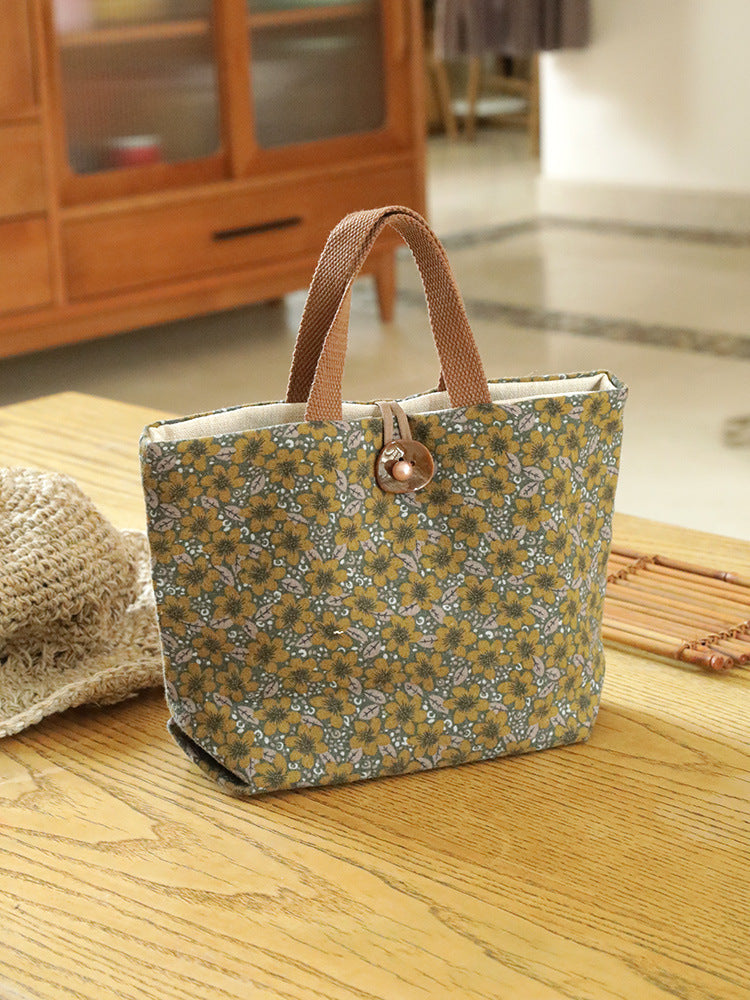 Women's Hand Niche Portable Printing Style Simple Women's Handbag