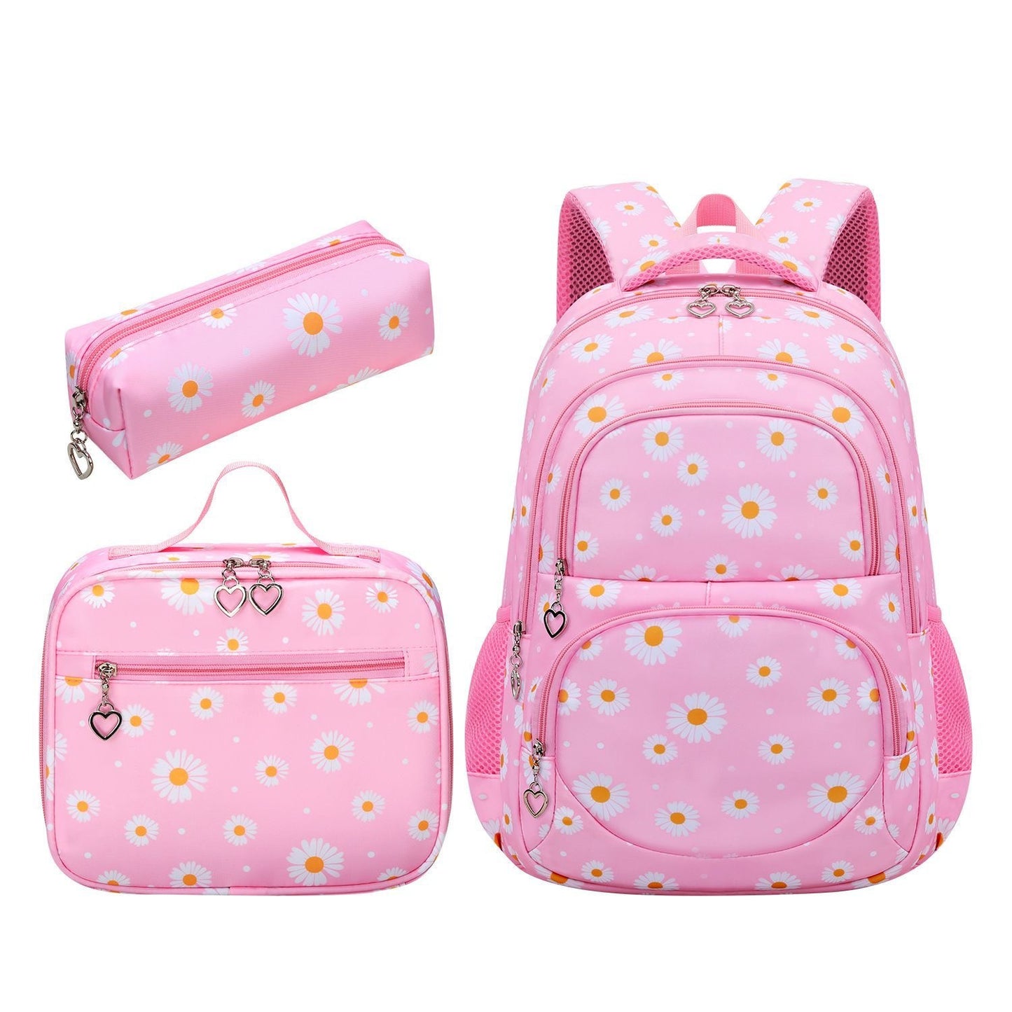 Chrysanthemum Three-piece Large Capacity Waterproof Little Backpacks